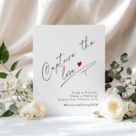 Minimalistisches Drehbuch Capture the Liebe Weddin Poster