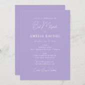 Minimalistisches Drehbuch Moderner Bat Mitzvah Lav Einladung (Vorne/Hinten)