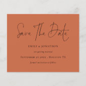 Minimalistisches Drehbuch Save the Date (Vorderseite)