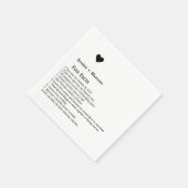 Minimalistisches Drehbuch Spaß Fakten Hochzeit Ser Serviette (Ecke)
