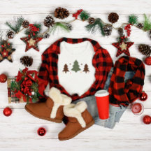 Minimalistisches Drei-Weihnachtsbäume-Design 