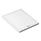Minimalistisches dreibuchstabiges Monogramm Notizblock (angewinkelt)