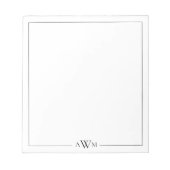 Minimalistisches dreibuchstabiges Monogramm Notizblock (Vorderseite)