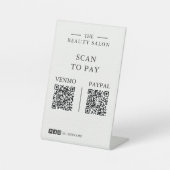 Minimalistisches Dual-QR-Code-Serif-Editorial · La Sockelschild (Vorderseite)