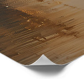 Minimalistisches Dubai Skyline Poster - Nahost (Ecke)