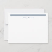 Minimalistisches dunkelblaues Monogramm - Moderne Mitteilungskarte (Vorderseite)