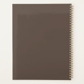 Minimalistisches dunkelbraunes benutzerdefiniertes planer (Rückseite)