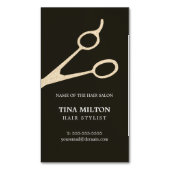 Minimalistisches dunkelgraues Imitat-Metall Magnetische Visitenkarte (Vorderseite Vertikal)