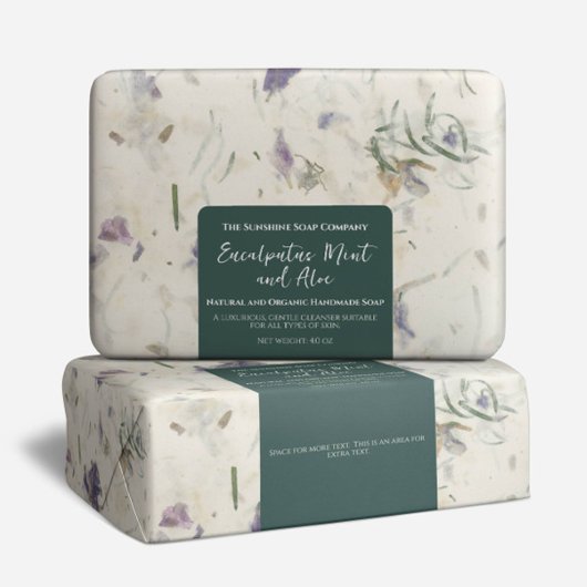 Minimalistisches dunkelgrünes Seifenverpackungslab