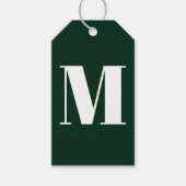 Minimalistisches dunkelkieferngrünes, kundenspezif geschenkanhänger (Vorderseite)