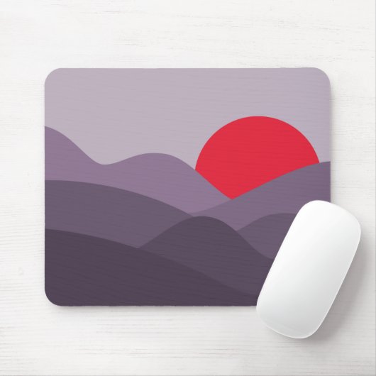 Minimalistisches dunkles Thema von Sun Mousepad (Mit Mouse)