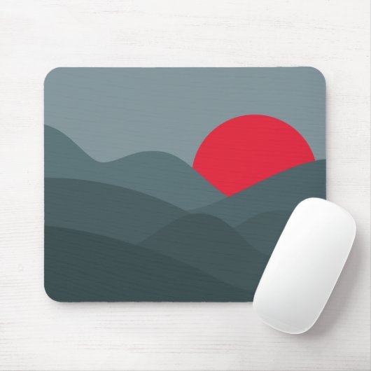 Minimalistisches dunkles Thema von Sun Mousepad (Mit Mouse)