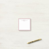 Minimalistisches Dusty Lilac Script Zwei-Rahmen-Mo Post-it Klebezettel (Auf Schreibtisch)