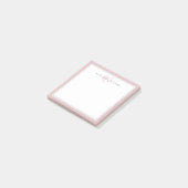 Minimalistisches Dusty Lilac Script Zwei-Rahmen-Mo Post-it Klebezettel (angewinkelt)