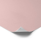 Minimalistisches Dusty Pink Baby Dusche Begrüßungs Poster (Ecke)