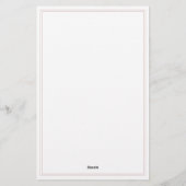 Minimalistisches Dusty Rose Monogramm mit zwei Rah Briefpapier (Rückseite)