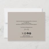 Minimalistisches Earth-Ton-Editierbares Firmenlogo Einladung (Rückseite)