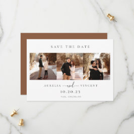 Minimalistisches Earthy Rust Wedding Foto Save the Save The Date