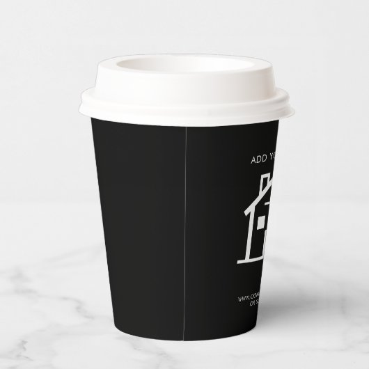 Minimalistisches Echtes Anwesen-Dokument für Ihr F Pappbecher (Rechts)