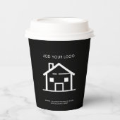 Minimalistisches Echtes Anwesen-Dokument für Ihr F Pappbecher (Vorderseite)