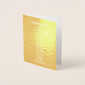 Minimalistisches echtes Goldfolien-Elegantes Hochz Folienkarte