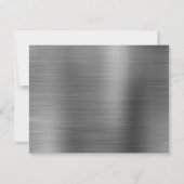Minimalistisches Edelmetallplattiertes, silbergrau Mitteilungskarte (Rückseite)