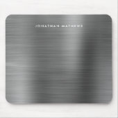 Minimalistisches Edelmetallplattiertes, silbergrau Mousepad (Vorne)