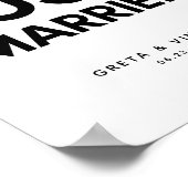 Minimalistisches Eheschließungszeichen Poster (Ecke)