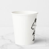 Minimalistisches Eichhörnchen - Farbpinsel Pappbecher (Rechts)