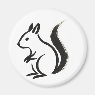 Minimalistisches Eichhörnchen - Farbstier im Magne Magnet