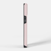 Minimalistisches Einfach-Chic-Rosa-Monogramm iPhone Hülle (Rechte Seite)