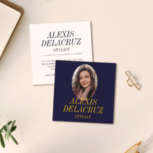 Minimalistisches einfaches Berufliches Foto Modern Quadratische Visitenkarte