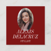 Minimalistisches einfaches Berufliches Foto Modern Quadratische Visitenkarte (Vorderseite)