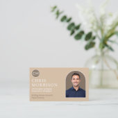 Minimalistisches Einfaches Berufliches QR-Code-Fot Visitenkarte (Stehend Vorderseite)