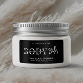 Minimalistisches einfaches Black Body Butter JAR-P Adressaufkleber