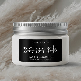 Minimalistisches einfaches Black Body Butter JAR-P Adressaufkleber