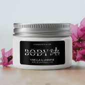 Minimalistisches einfaches Black Body Butter JAR-P Adressaufkleber