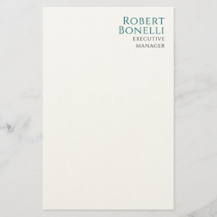 Minimalistisches einfaches Blau und Weiß Modern Briefpapier