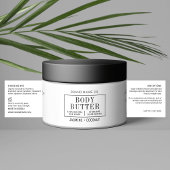 Minimalistisches Einfaches Body Butter Skincare JA Wasserflaschenetikett