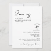 Minimalistisches, einfaches Business-Event Einladung (Vorderseite)