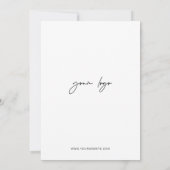 Minimalistisches, einfaches Business-Event Einladung (Rückseite)