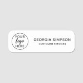 Minimalistisches einfaches Business-Logo Namensschild (Vorderseite)