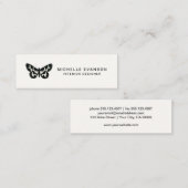 Minimalistisches, einfaches Butterfly-Logo Mini Visitenkarte (Vorne/Hinten)