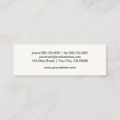 Minimalistisches, einfaches Butterfly-Logo Mini Visitenkarte (Rückseite)