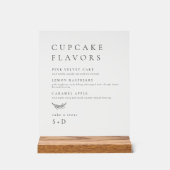 Minimalistisches einfaches Cupcake-Geschmacksschil Acrylschild (Vorderseite)