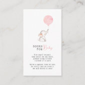 Minimalistisches einfaches Elefant Baby Shower Boo Begleitkarte (Vorderseite)