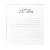 Minimalistisches Einfaches Elegantes Modernes Indi Notizblock (Vorderseite)