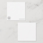 Minimalistisches, einfaches Firmenlogo Schwarz-wei Mitteilungskarte (Vorne/Hinten)