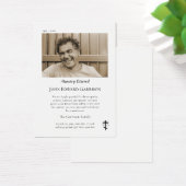 Minimalistisches Einfaches Foto Beerdigung Dankesc (Schreibtisch)