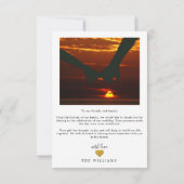 Minimalistisches Einfaches Foto für Jungvermählte Dankeskarte (Rückseite)